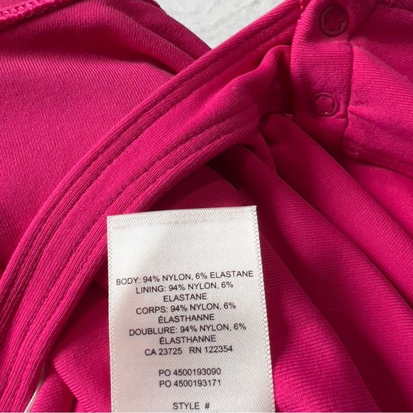 Aritzia Babaton Hot Pink Original Contour Squareneck Bodysuit - Picture 6 of 7